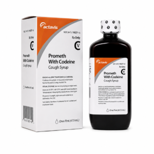 Actavis brand liquid amber suspension bottle with a secure closure cap